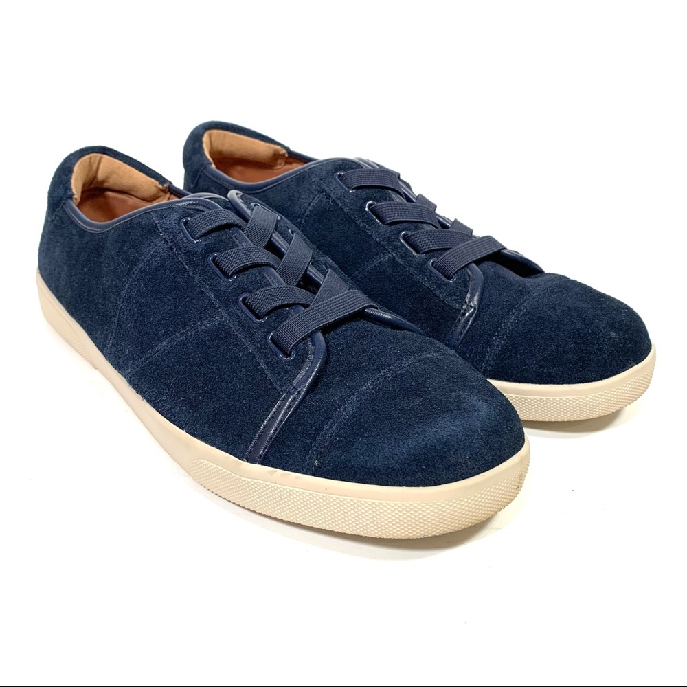 Vionic Sunny Jean Suede Slip-on Sneakers Blue Size 9